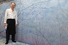 中村宗弘画伯、大坊を描く